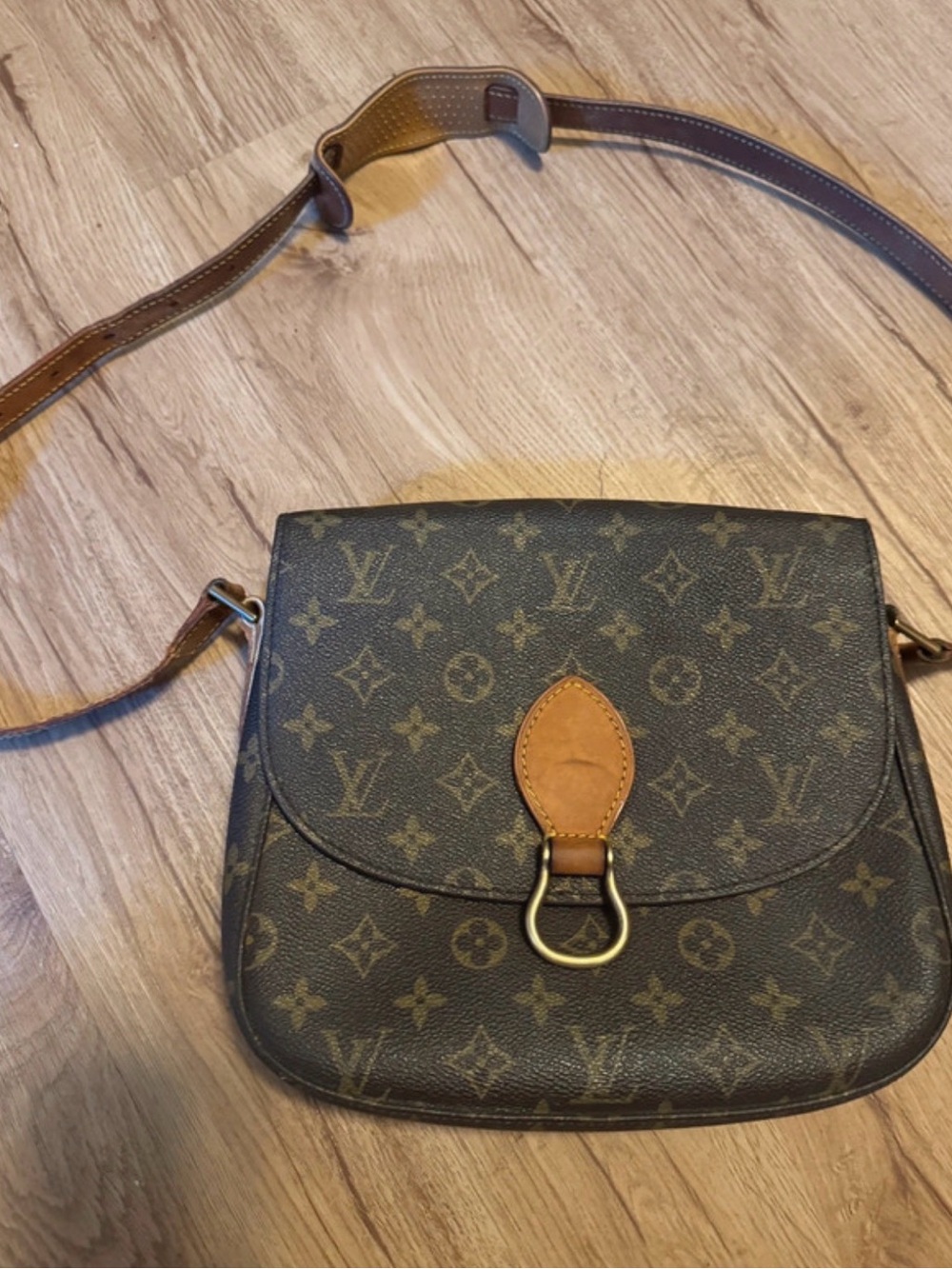 Louis Vuitton Monogram Crossbody Bag in Brown and Tan